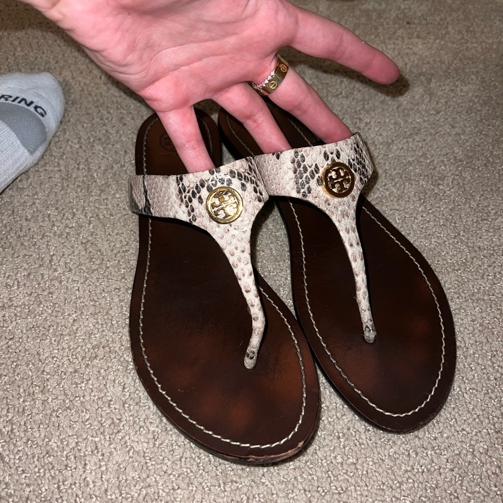 Tory Burch Snakeskin Sandals